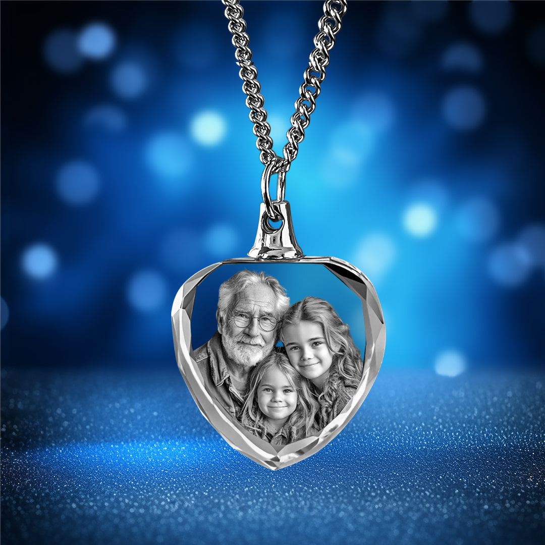 Heritage Series Heart-Shaped 3D Crystal Necklace