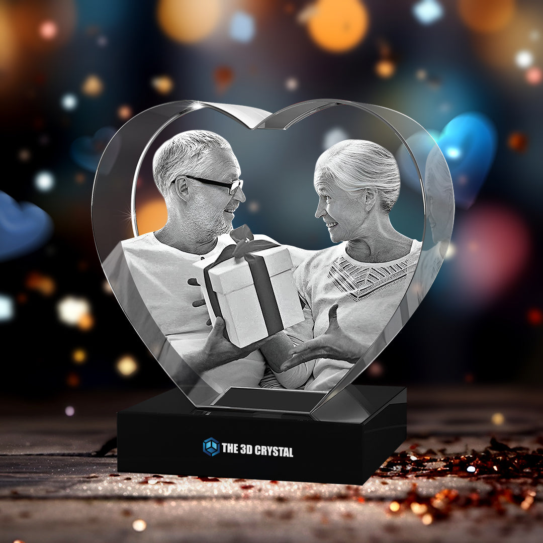 3D Crystal Heart For Anniversary Day