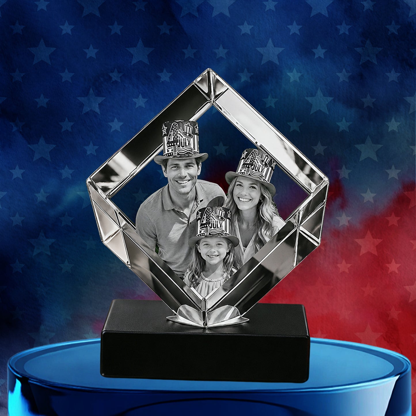 Independence Day Gift 3D Diamond Crystal