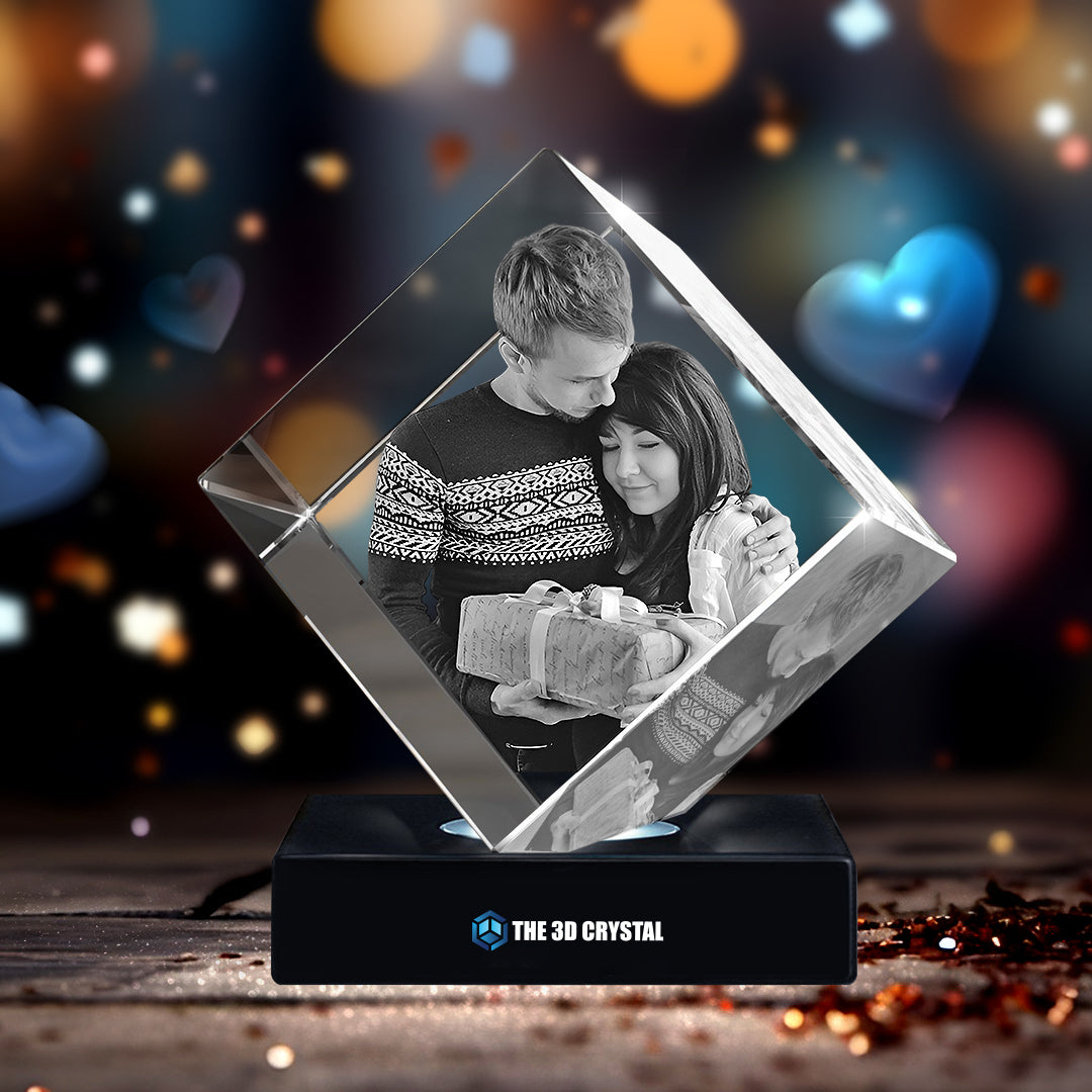 3D Diamond Crystal For Anniversary Day Gift