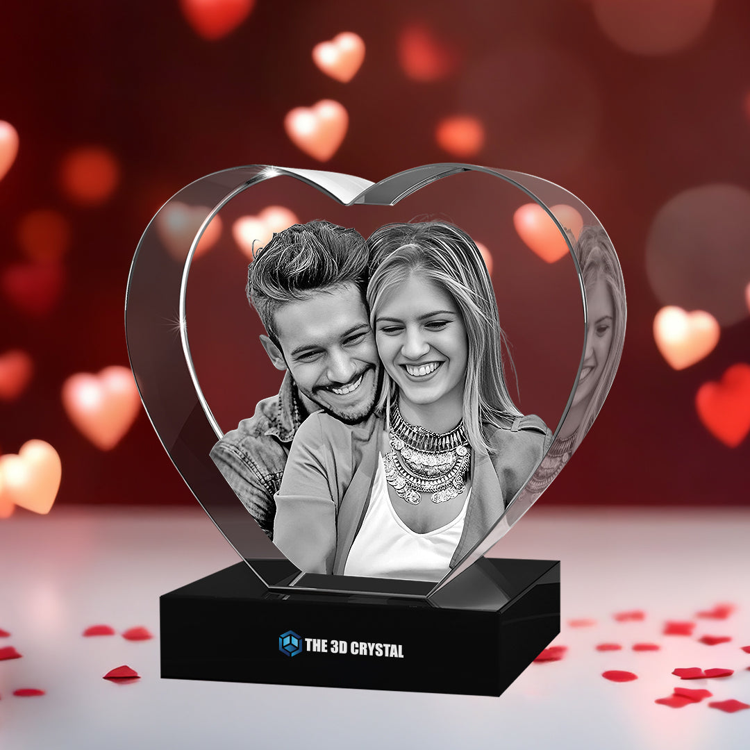 3D Crystal Heart For Valentine's Day