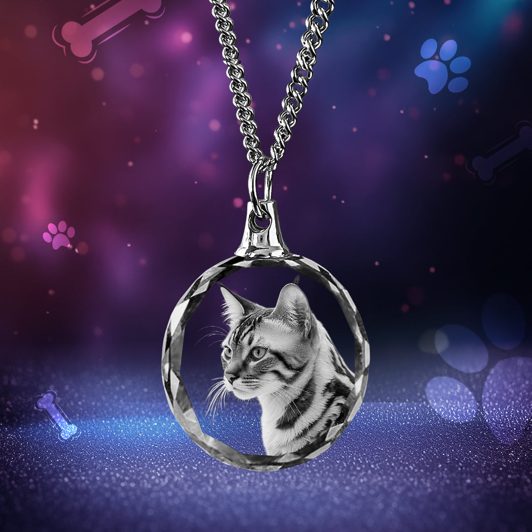 Round Pet Necklace – The 3D Crystal