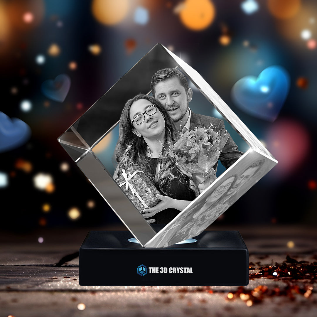3D Diamond Crystal For Anniversary Day Gift