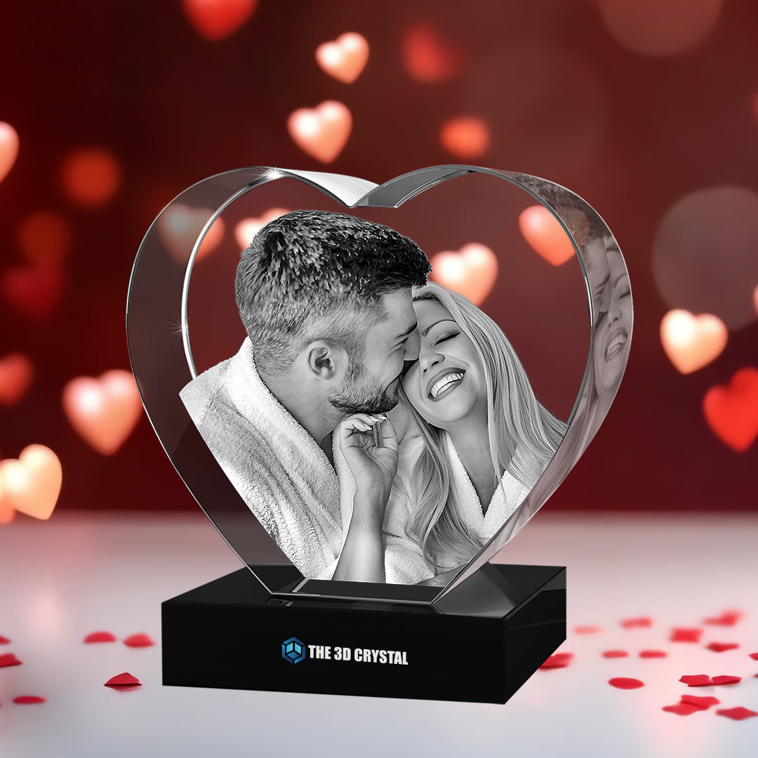 3D Crystal Heart For Valentine's Day