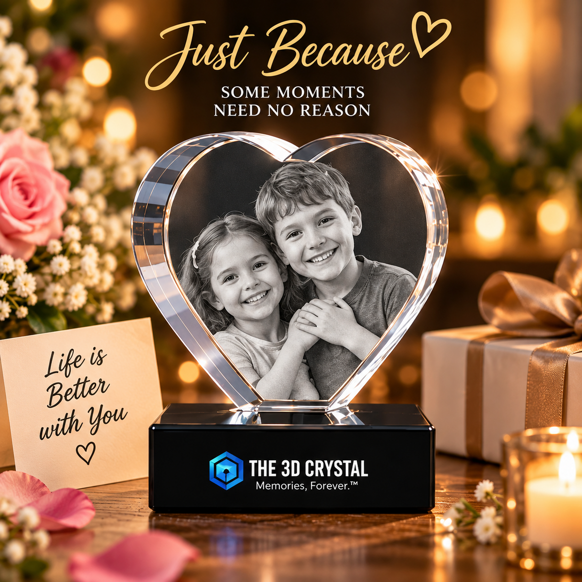 Heart Crystal Just Because approved design