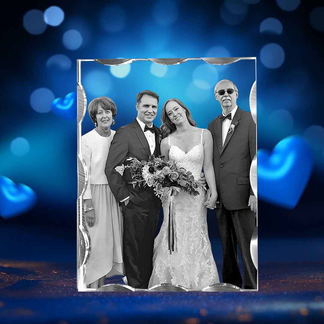 Wave 3D Crystal For Wedding Day Gift