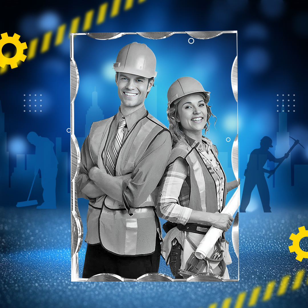 Wave 3D Crystal For Labour Day Gift