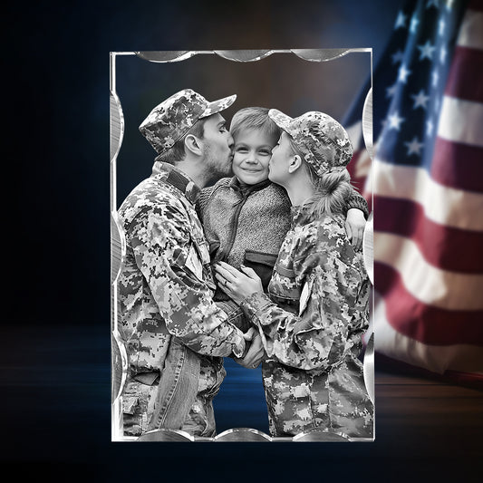 Wave 3D Crystal For Independence Day  Gift