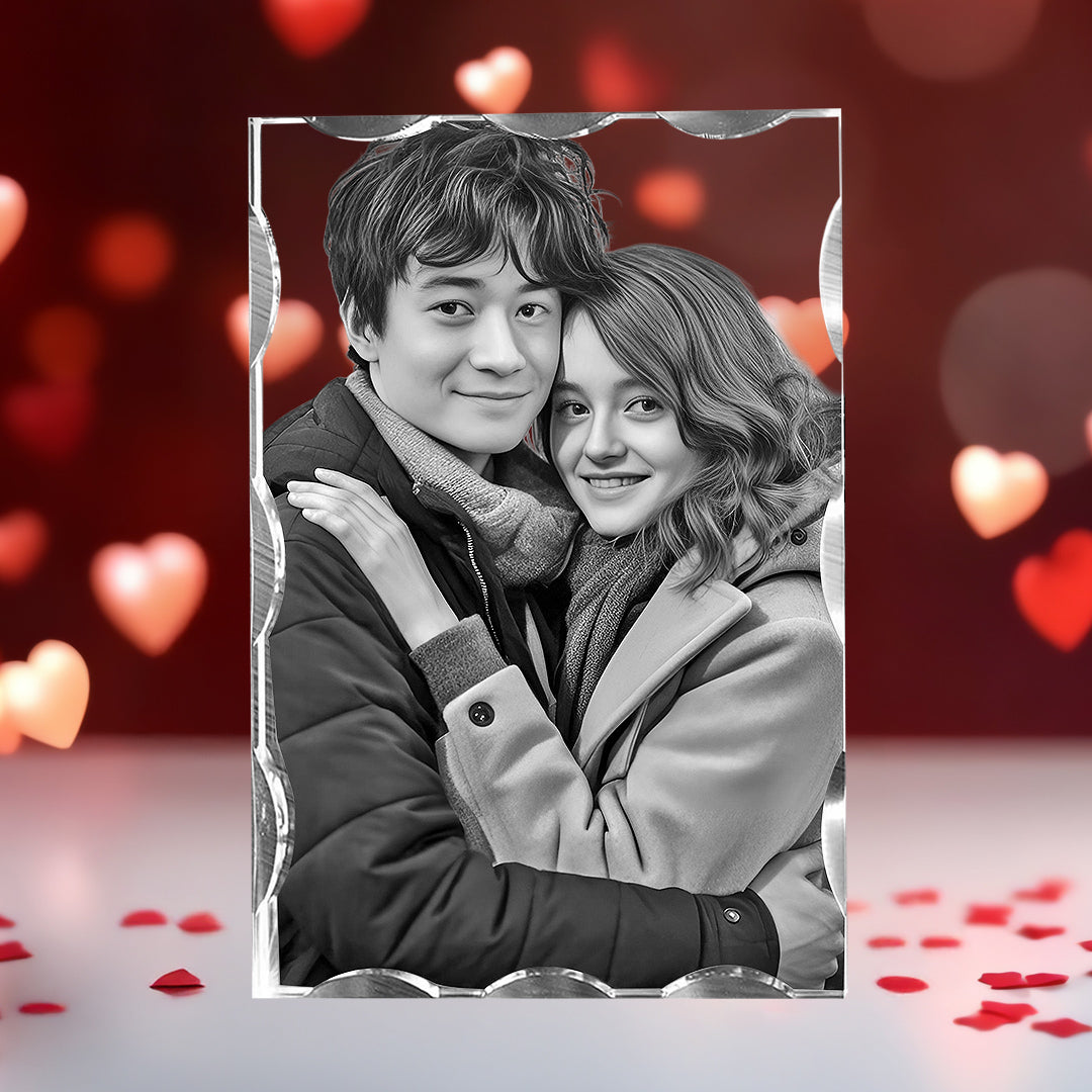 Wave 3D Crystal For Valentine's Day Gift