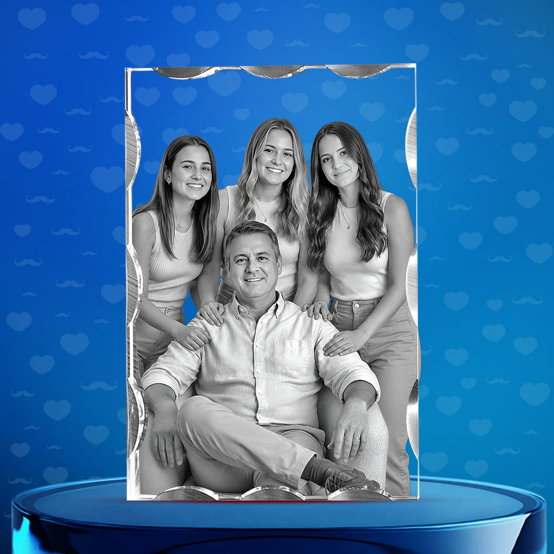 Wave 3D Crystal For Father's Day Gift