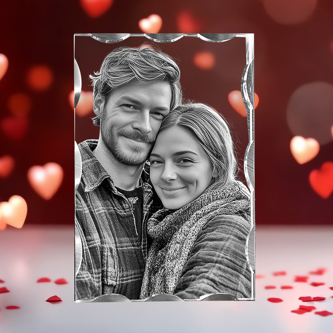 Wave 3D Crystal For Valentine's Day Gift