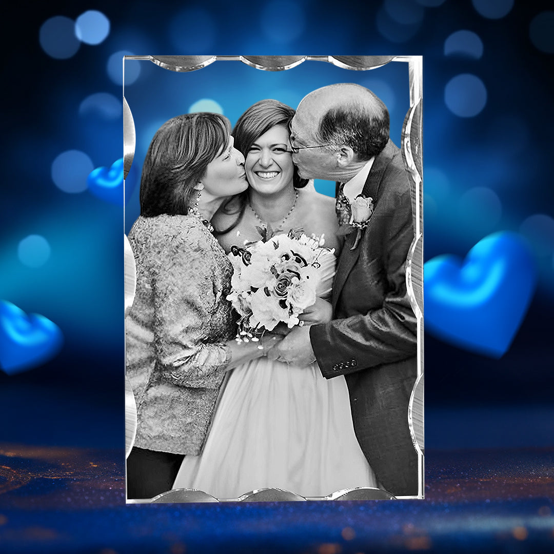 Wave 3D Crystal For Wedding Day Gift