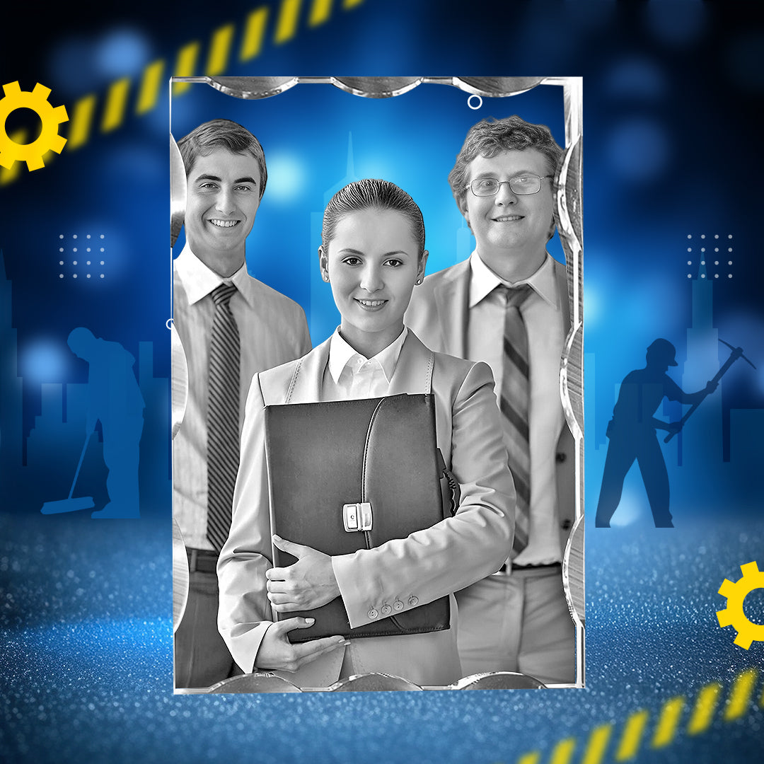 Wave 3D Crystal For Labour Day Gift