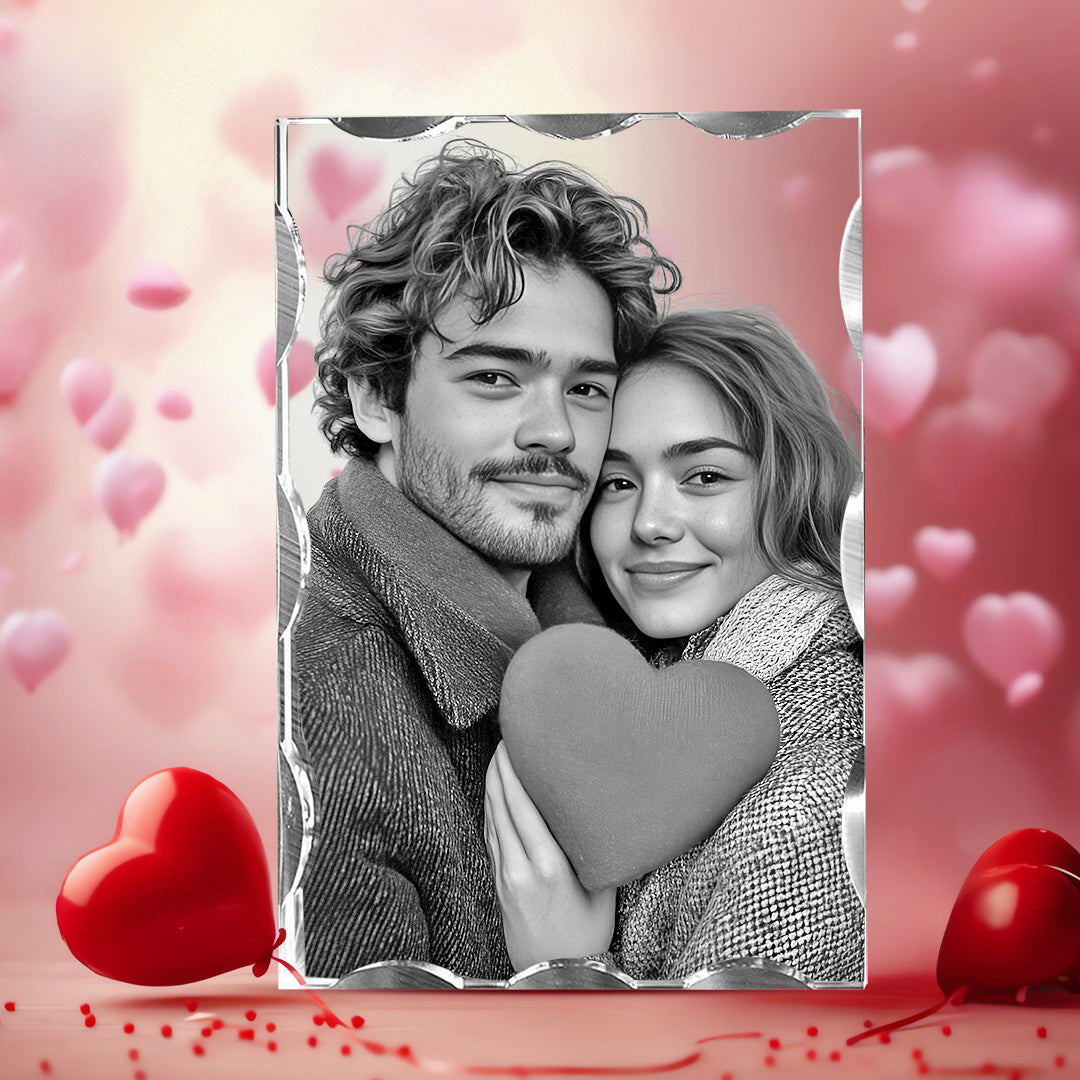 Wave 3D Crystal For Valentine's Day Gift