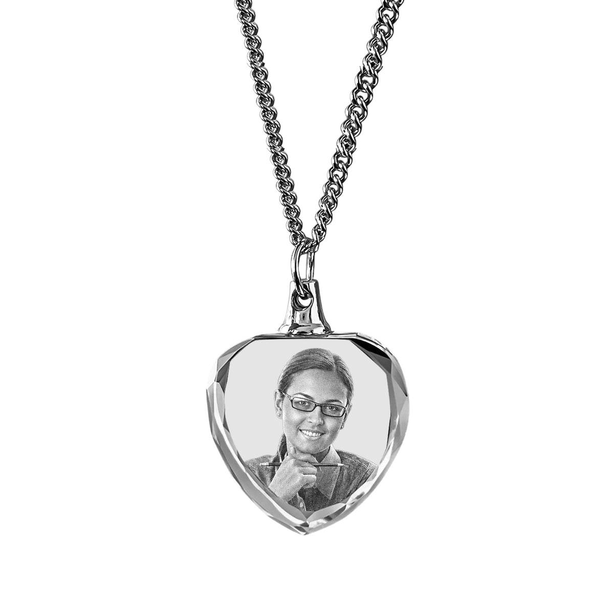 Labour Day Heart-Shaped 3D Crystal Necklace