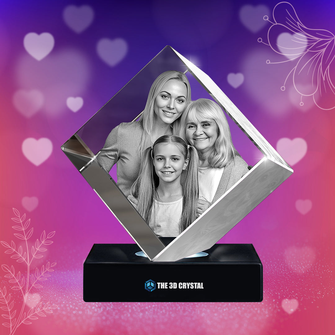 Mothers Days Gift 3D Diamond Crystal