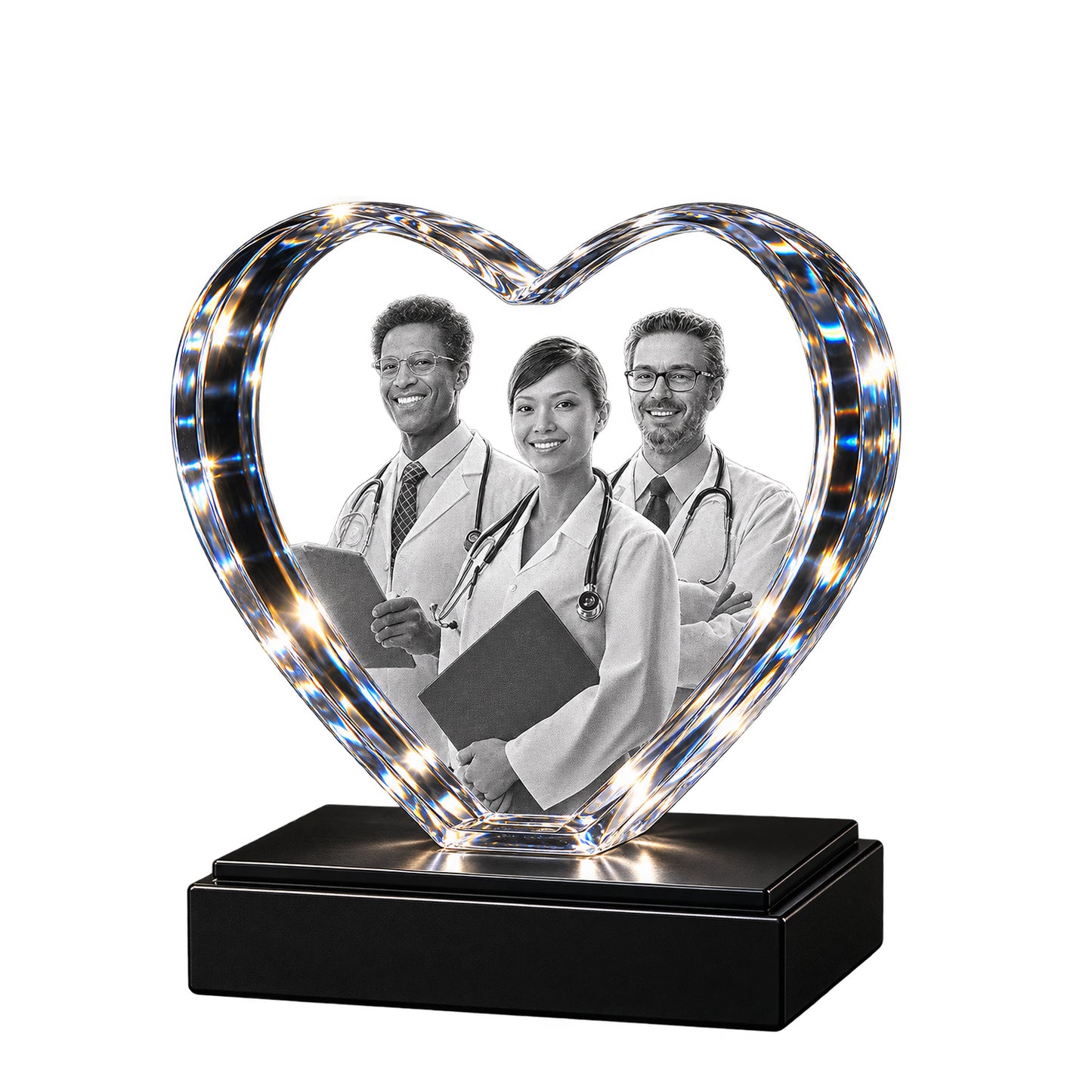 3D Crystal Heart For Labour Day