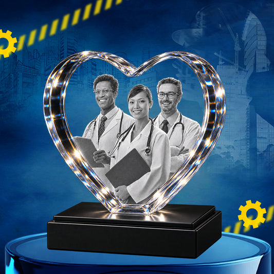 3D Crystal Heart For Labour Day