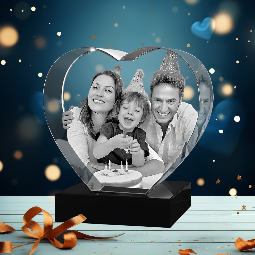 3D Crystal Heart Birthday Special