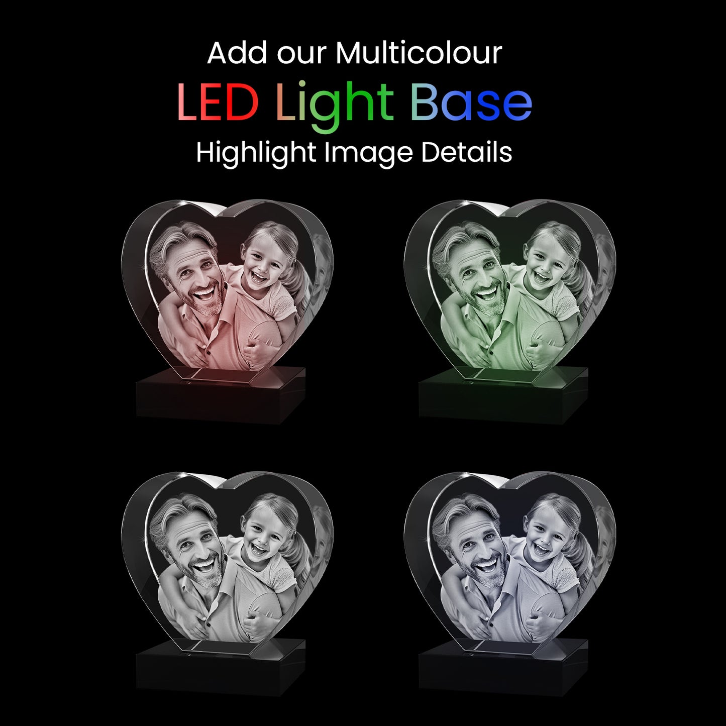 3D Crystal Heart For Labour Day