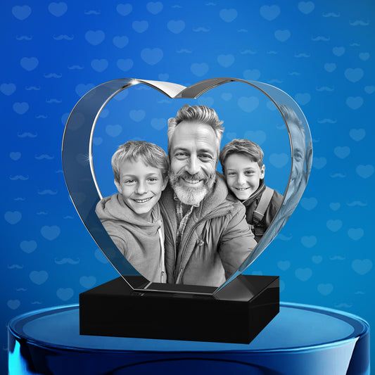 Father's Day Gift -3D Crystal Heart