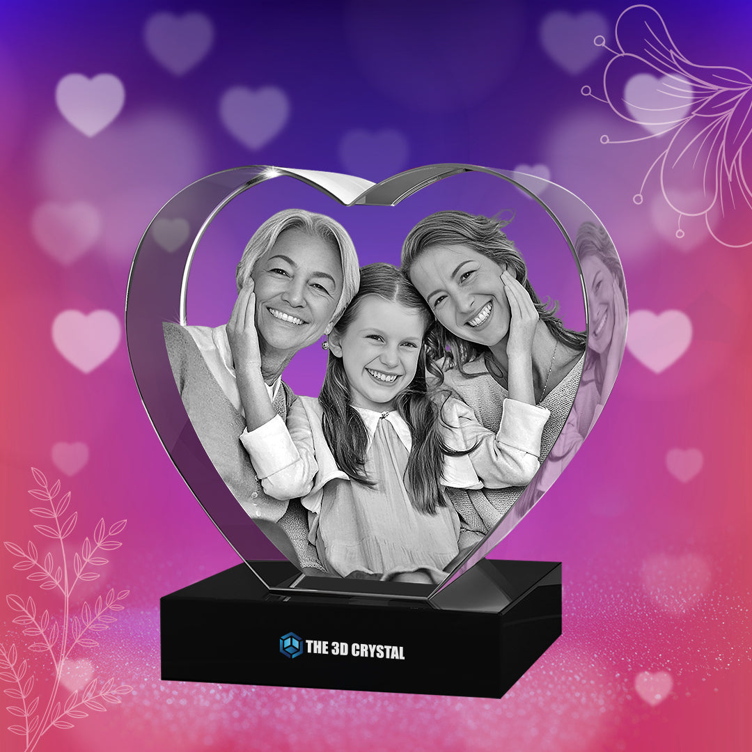 Mother's Days Gift -3D Crystal Heart