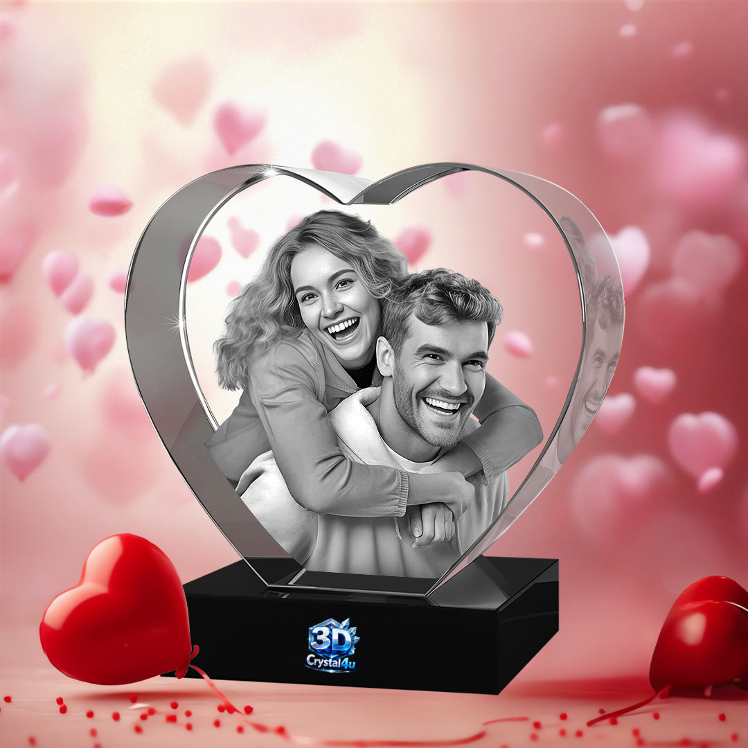3D Crystal Heart For  Valentine's Day