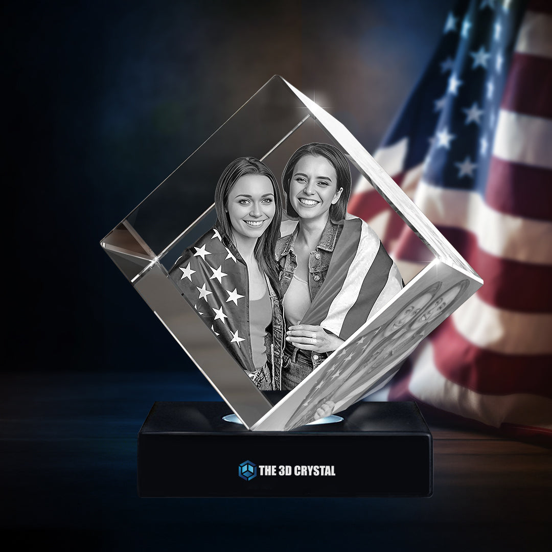 3D Diamond Crystal  For  Independence Day Gift