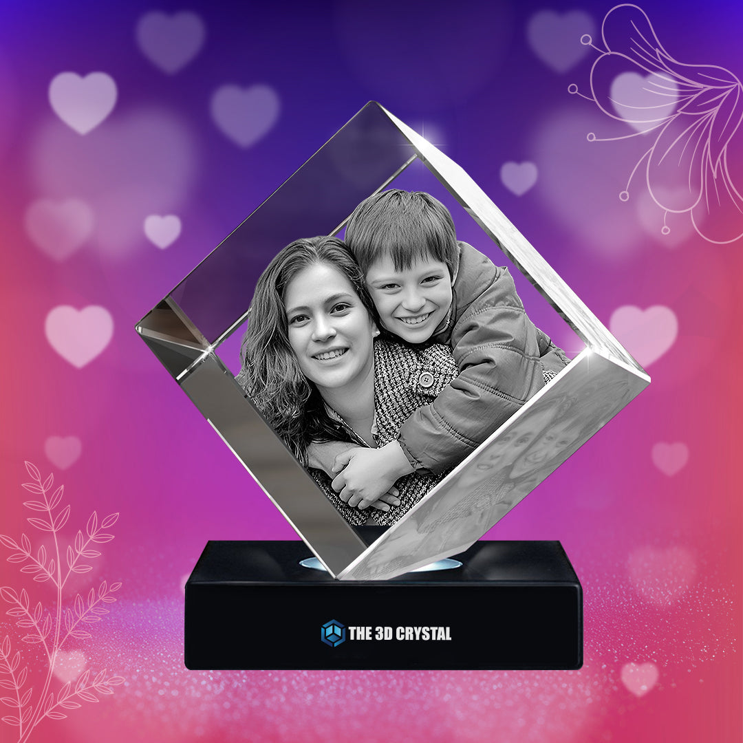 Mothers Days Gift 3D Diamond Crystal