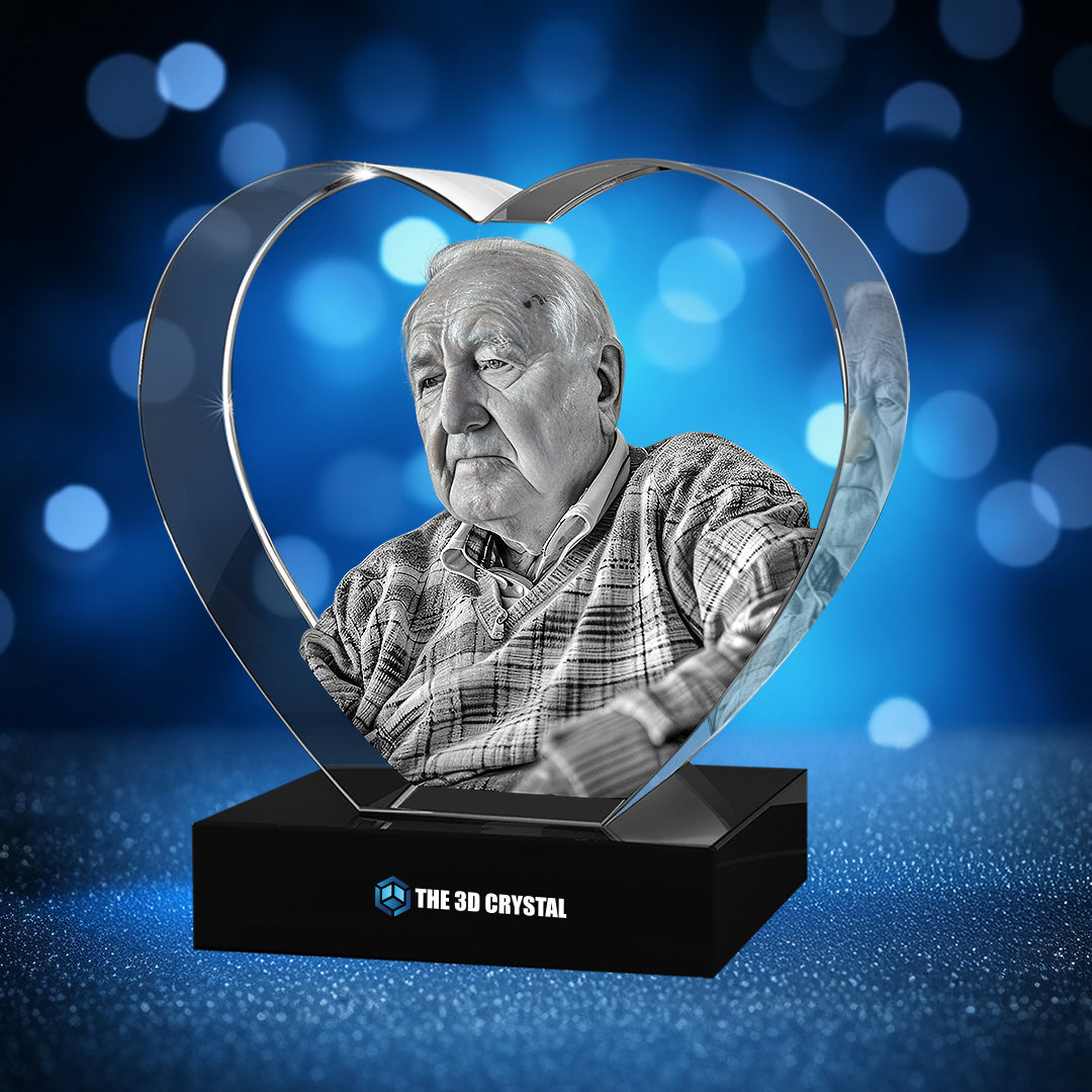 3D Crystal Heart For  Memorial
