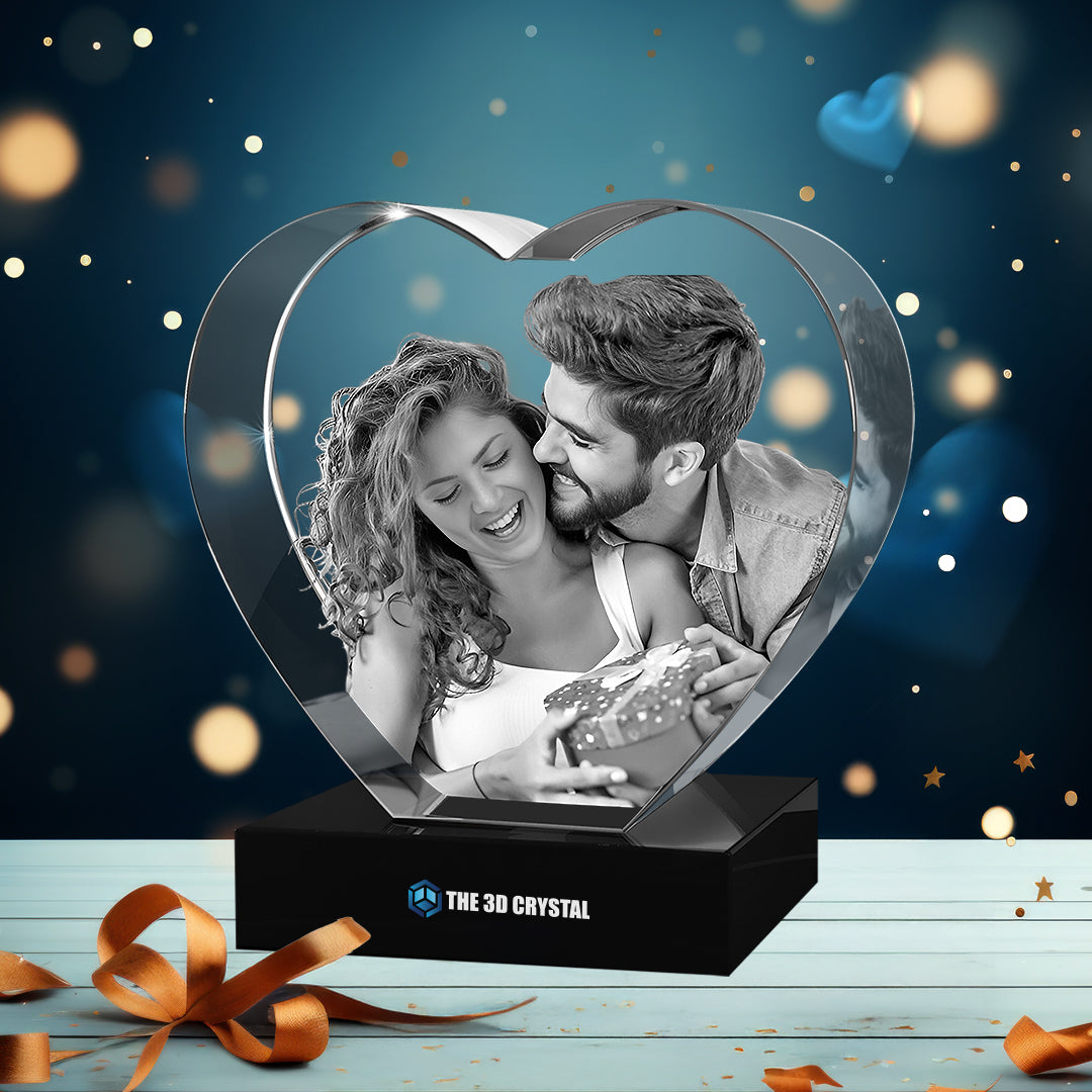 3D Crystal Heart For  Birthday Gift