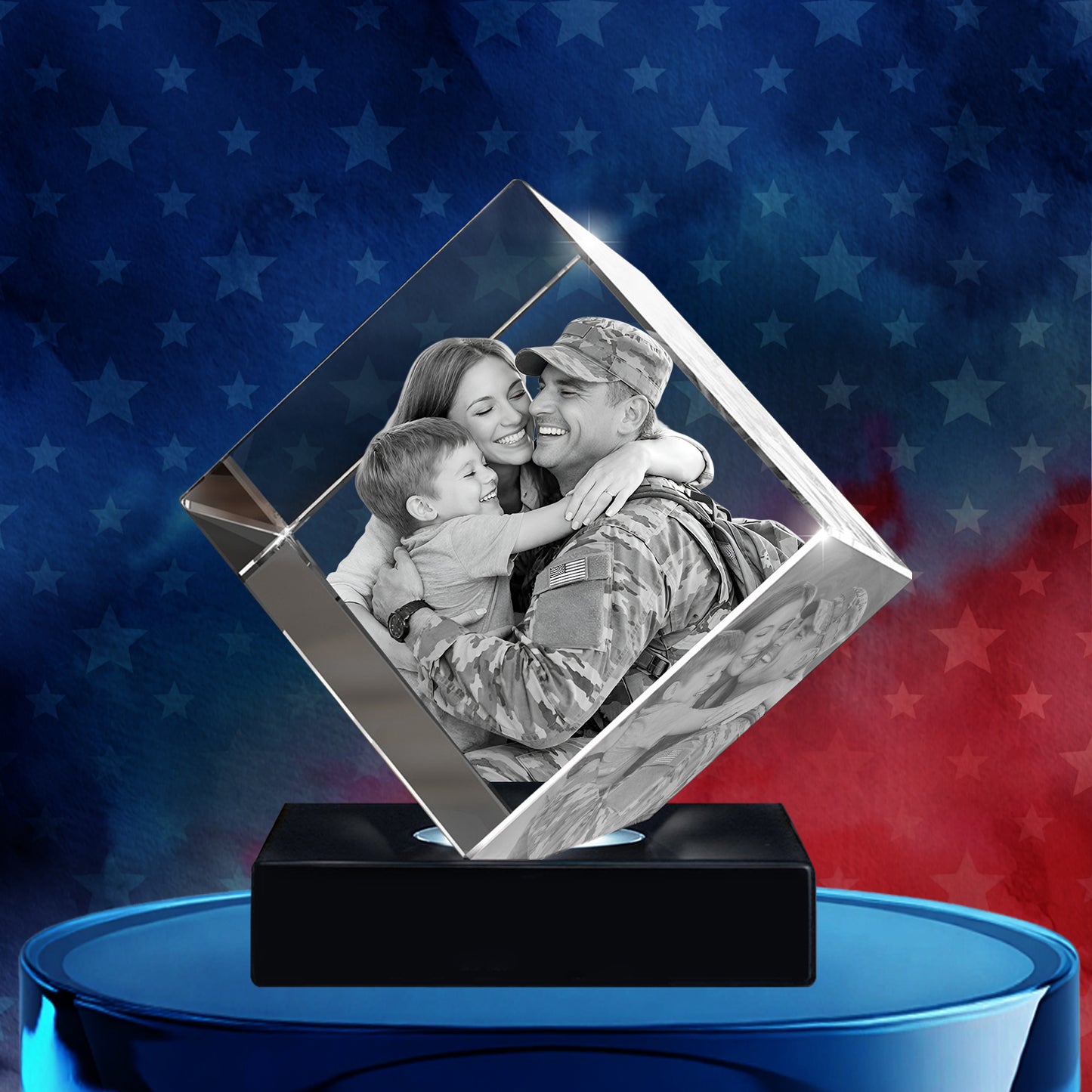 Independence Day Gift 3D Diamond Crystal
