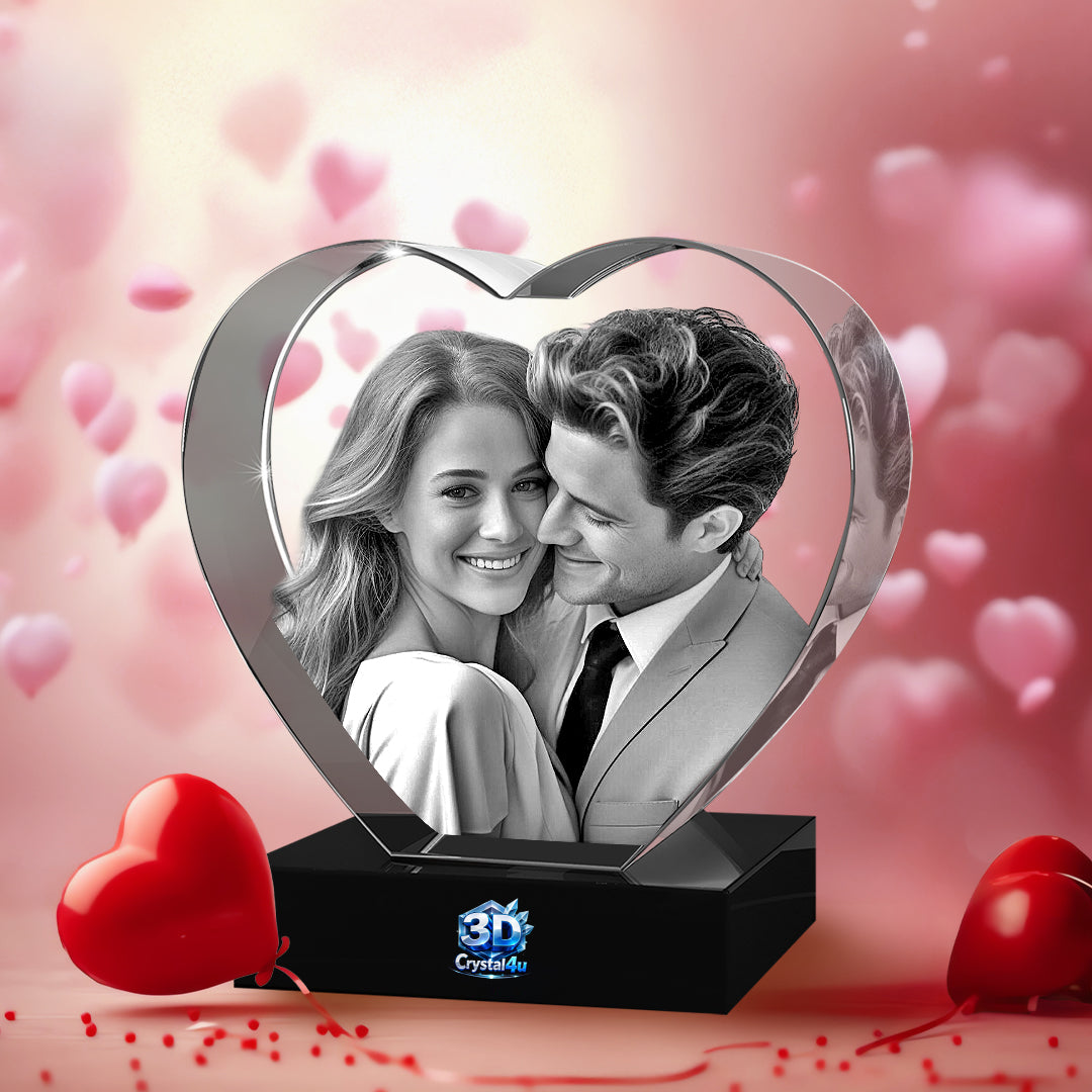 3D Crystal Heart For  Valentine's Day