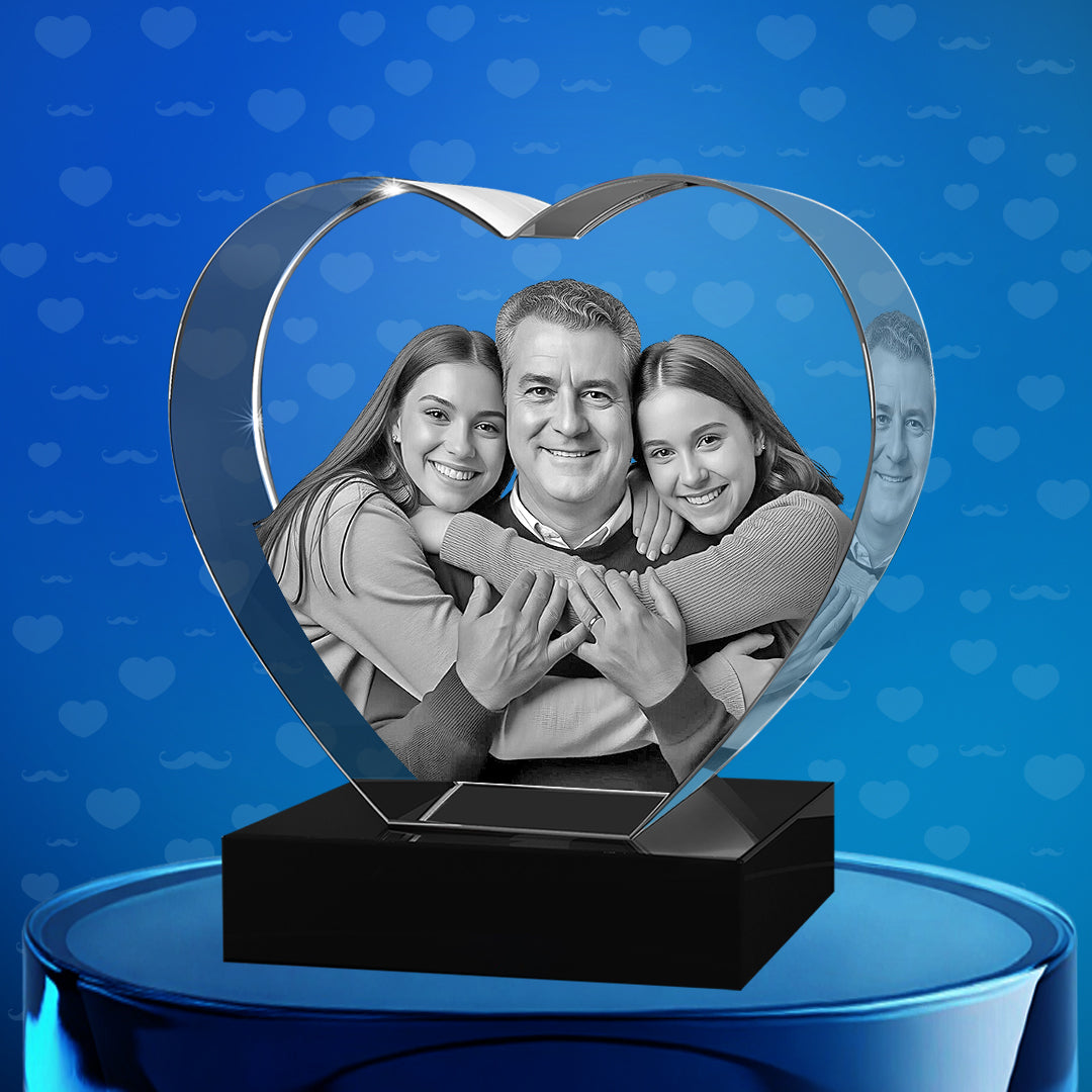 Father's Day Gift -3D Crystal Heart