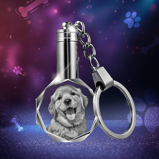 Round Pet Keychian