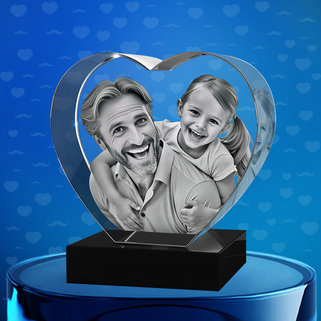 Father's Day Gift -3D Crystal Heart