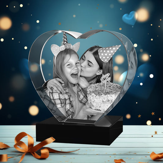 3D Crystal Heart For  Birthday Gift