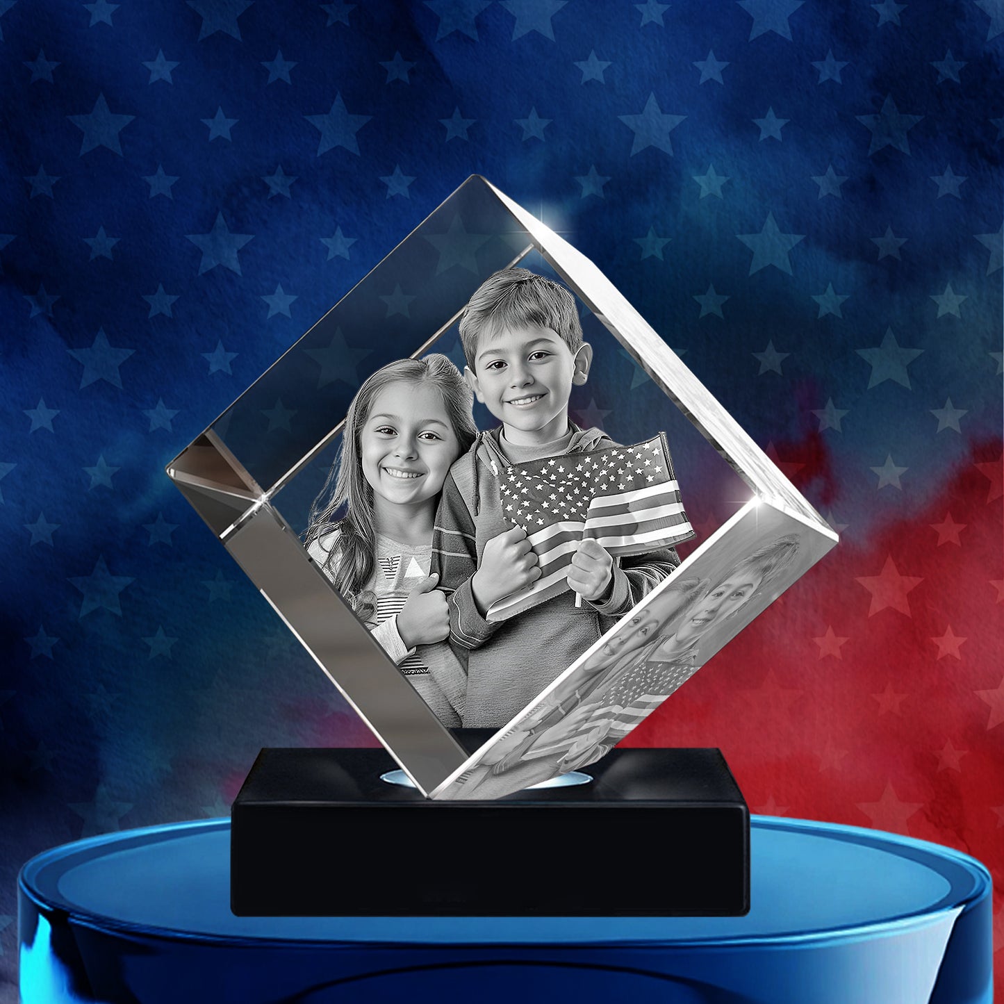Independence Day Gift 3D Diamond Crystal
