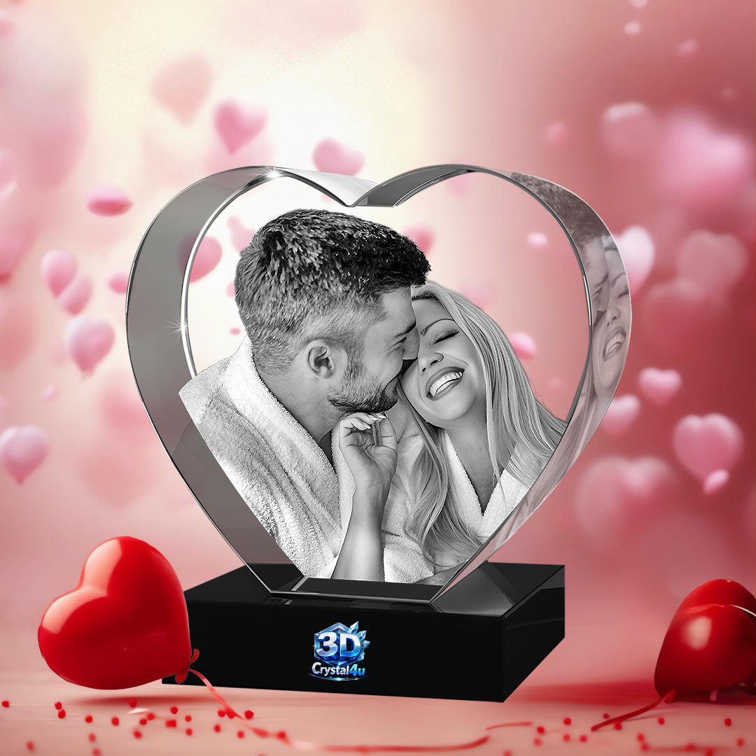3D Crystal Heart For  Valentine's Day