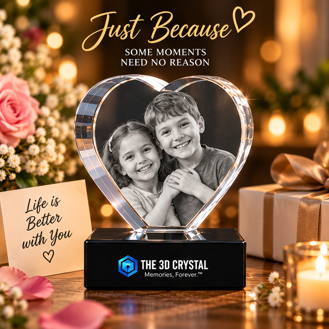 Heart Crystal Just Because approved design