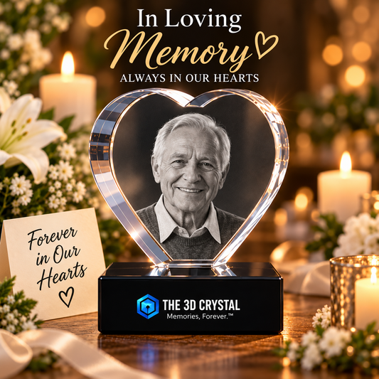 Heart Crystal In Loving Memory approved design