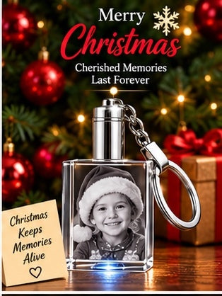 Christmas Square Keychain