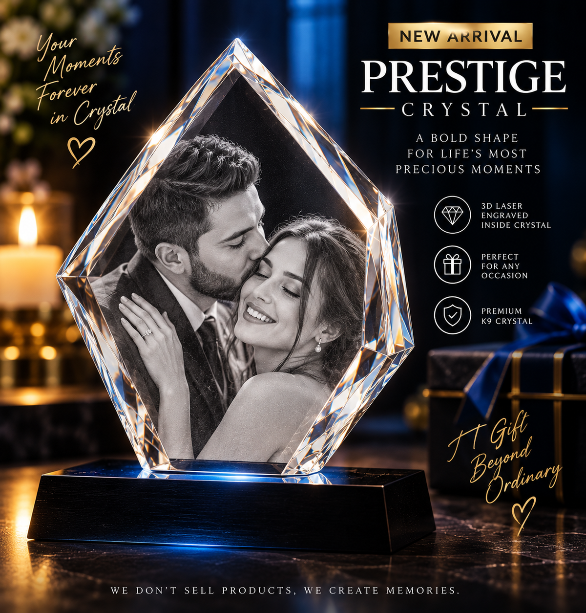 Prestige Crystal personalized 3D crystal gift